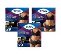 TENA Lady Silhouette Plus Black Incontinence Pants Medium 9 Pack