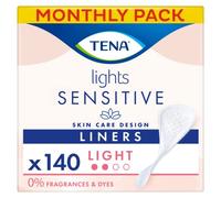 TENA Lights Light Liner, 140 Incontinence Liners ( 28 x 5 packs) for Women with Sensitive Skin, Breathable and Unscented Liner for Light Bladder Weakness and Incontinence