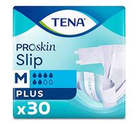 TENA, M (Pack of 1), White ProSkin Incontinence Slip Plus Medium, 30 Count