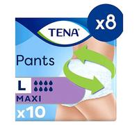 TENA Maxi Unisex Incontinence Pants - Large - 8 packs of 10 bundle