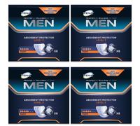 TENA Men Absorbent Protectors Level 3 (Super) X32 (4 packs of 8) Weak Bladder
