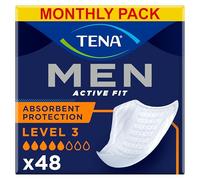 TENA Men Active Fit Absorbent Protector, Level 3, 6 Packs of 8 (48 Count)