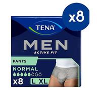 TENA Men Active Fit Incontinence Pants Normal Grey Size Large/Extra Large 8 packs of 8 bundle