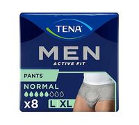 Tena Men Active Fit Incontinence Pants Normal Grey Size Large/XL 8 Pack