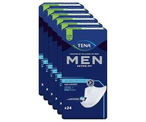 Tena Men Active Fit Level 1 Incontinence Pads 6 x 24 Pieces