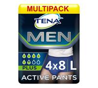 Tena Men Active Fit Pants, Blue, Large/X-Large, Case Pack of 32(4x8)