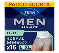 TENA Men Active Fit Pants Normal Size Large Grey Breathable Men's Underpants 2 x 8 Pieces