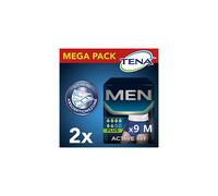 Tena Men Active Fit Pants Plus Size S/M - 2 Packs of 9