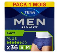 Tena Men Active Fit Pants Plus Size S/M - 4 Packs of 9