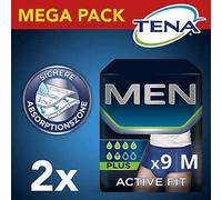 Tena Men Active Fit Pants Plus Size S/M Pack of 2