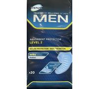TENA Men LEVEL 2 Absorbent Protector 6 x Packs of 20 Incontinence Pads -FREE P&P