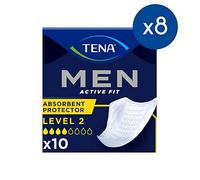 TENA Men Level 2 Incontinence Absorbent - 8 packs of 10 bundle