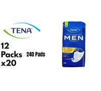 TENA Men Level 2 Incontinence Guards - Moderate Absorbency, 12 Packs of 20 (240)