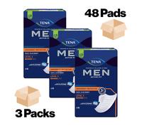 TENA Men Level 3 Incontinence Pads 3 Packs of 16 (48 Total) Absorbent Protector