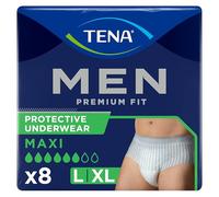 TENA Men Premium Fit Protective Underwear Maxi, L/XL (8 Count)