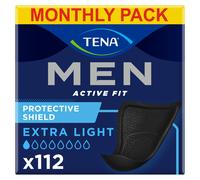 TENA Men Protective Shield, 112 Extra Thin Incontinence Liners, 14 x 8 packs