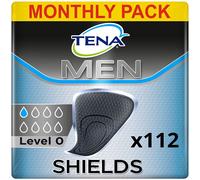 TENA Men Protective Shield for Light Bladder Weakness - 112 Count Incontinence Pads (Monthly Pack)