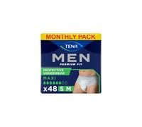 TENA Men Protective Underwear, Medium, Level 4 for Heavy Bladder Weakness, 48 pairs of Incontinence Pants (12 x 4 packs) for Men, with a Masculine an