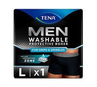 TENA MEN WASHABLE PROTECTIVE BOXER BLACK GREY MEDIUM