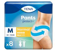 TENA Pants Normal Medium (M) - Absorbent, Stretch and Disposable Briefs for Urinary Losses, Panties for Her and Him - Unisex, Discreet and Comfortable, 1 Pack of 8
