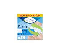 TENA Pants Plus, Large, for Moderate to Heavy Bladder Weakness, Monthly Pack of 56 Incontinence Pants for Men and Women