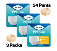 TENA Pants Proskin Normal Large Adult Nappies Incontinence Pants 3 Packs of 18