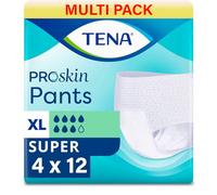 TENA Pants Super | Size Extra Large | 7 Drops | Incontinence Pants | 4 Pack of 12