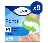TENA Plus Unisex Incontinence Pants - Medium - 8 packs of 9 bundle