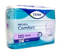 TENA ProSkin Comfort Incontinence Pads, Maxi, 2 Packs (56 Count) | Extra Long, Bowl-Shaped for High Absorbency, Leakage Security & Skin Health, Breathable Back-Sheet & Secure Fit