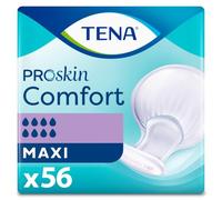 2 x TENA Comfort Maxi Absorbent Incontinence Pads - Dry Feel, Large Shaped Pads (2400 ml) - Pack of 28