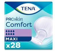 TENA ProSkin Comfort Incontinence Pads, Maxi (28 Count) | Extra Long, Bowl-Shaped for High Absorbency, Leakage Security & Skin Health, Breathable Back-Sheet & Secure Fit