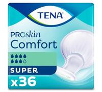 TENA ProSkin Comfort Incontinence Pads, Super (36 Count) | Bowl-Shaped, for Heavy Urine Leakage, High Absorbency with FeelDry Advanced™, Breathable Back-Sheet & Secure Fit