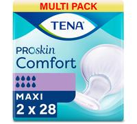 TENA ProSkin Comfort Maxi | 8 Drops of High Absorbency | Incontinence Pads | 2 Pack of 28