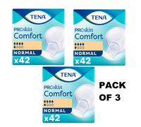 TENA Proskin Comfort Normal -3 Packs of 42 - 126 Incontinence Pads