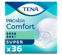 TENA ProSkin Comfort Super | 7 Drops High Absorption | Incontinence Pads | 2 Pack of 36