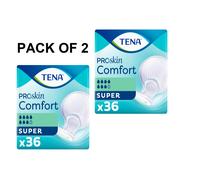 TENA ProSkin Comfort Super | 7 Drops High Absorption | Incontinence Pads | 2 Pack of 36