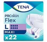 TENA ProSkin Flex Maxi | Size Large | 8 Drops High Absorbency | All-in-one Slips | 3 Pack of 22