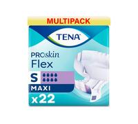 TENA ProSkin Flex Maxi | Size Small | 8 Drops High Absorbency | All-in-one Slips | 3 Pack of 22