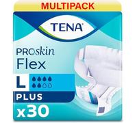 TENA ProSkin Flex Plus | Size Large | 6 Drops | Incontinence Slips | All in One Slips | 3 Pack of 30