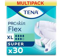 TENA ProSkin Flex Super | Size Extra Large | 7 Drops High Absorbency | Incontinence Slips | All in One Slips | 3 Pack of 30