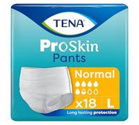 TENA ProSkin Pants Normal, Incontinence Underwear, Large (18 Count) | Incontinence Underwear for Men & Women, Moderate to Heavy Leakage, Fast Absorption, Odour Control & Triple Skin Protection