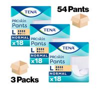 TENA Proskin Pants Normal Large Incontinence Pants - 3 Pack of 18 (54) - Size L