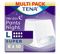 Tena Proskin Pants Super Night - Large - 8 Packs of 10