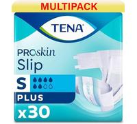 TENA ProSkin Slip Plus | Size Small | 6 Drops Absorption | Incontinence Slip | All-in-One Slips | 3 Pack of 30