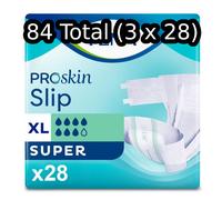 Tena Proskin Slip Super Incontinence Pads XL 84 Total (3 x 28) Extra Large