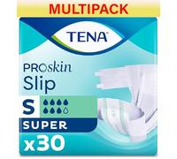 TENA ProSkin Slip Super| Size Small | 7 Drops Absorption | Incontinence Slip | All-in-One Slips | 3 Pack of 30