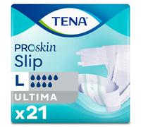 TENA ProSkin Slip Ultima | Size Large | 9 Drops High Absorption | Incontinence Slip | All-in-One Slips | 1 Pack of 21