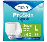 TENA ProSkin Stretch Pull-Up Briefs Day Large | 4 Packs of 10