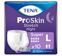 TENA ProSkin Stretch Pull-Up Briefs, Night Large | 1 Pack of 10
