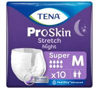 TENA ProSkin Stretch Pull-Up Briefs, Night Medium | 1 Pack of 10